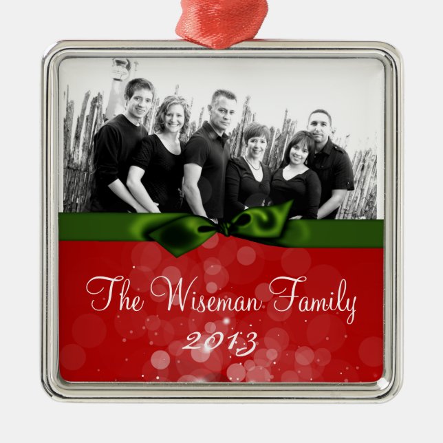 Personalised Custom Christmas PHOTO Ornament (Front)