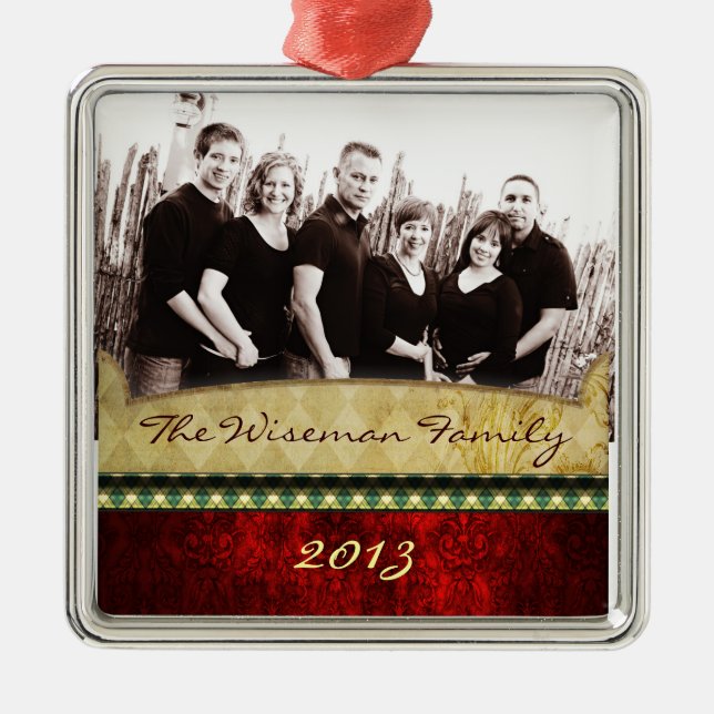 Personalised Custom Christmas PHOTO Ornament (Front)