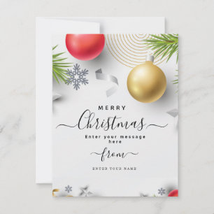Personalised custom Christmass Holiday Card
