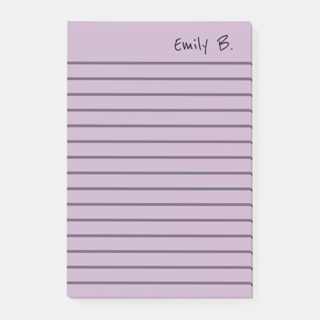Personalised Custom Colour 4x6 Lined Post-it Notes (Front)