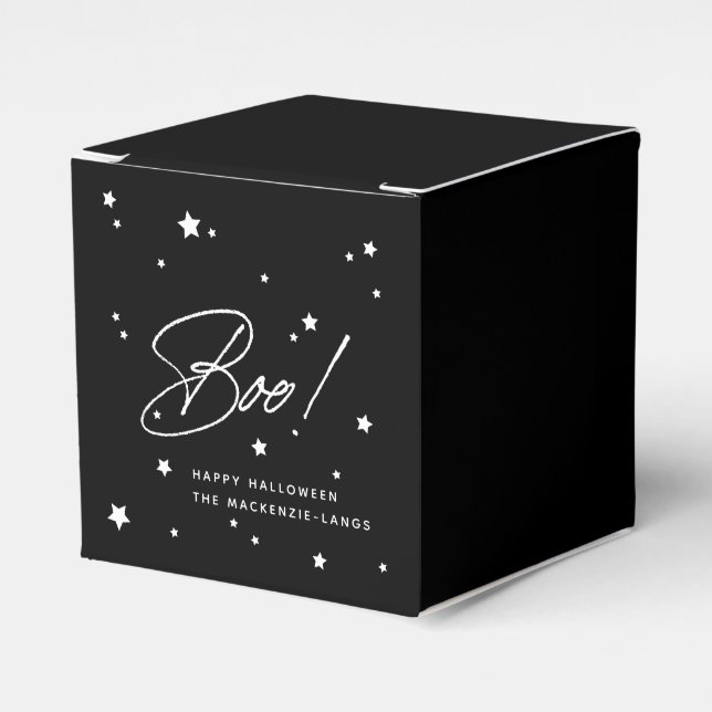 Personalised Custom Colour Boo! Halloween Favour B Favour Box (Front Side)
