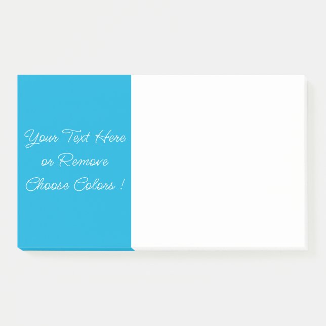 Personalised Custom Colour Text Blue Post-it® Note (Front)