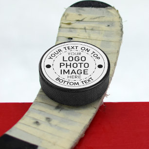 Personalised Custom Colour Text Photo Logo Hockey Puck