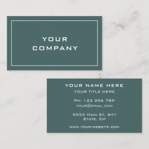 Personalised Custom Colours and Font Business Card