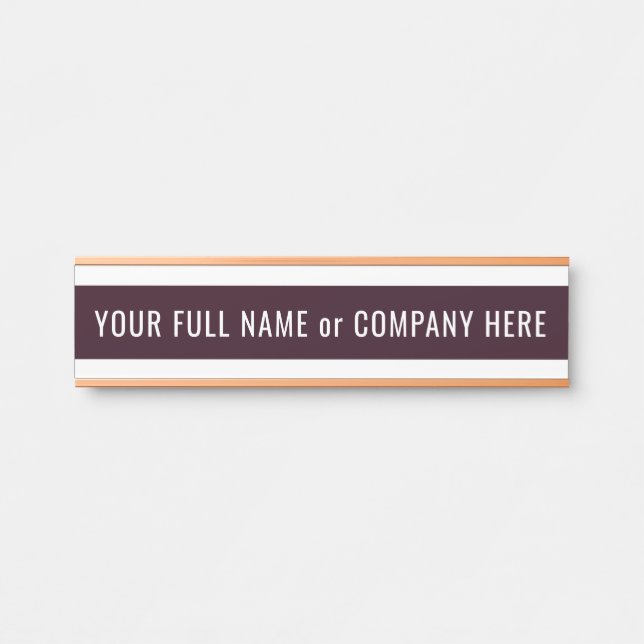 Personalised Custom Colours and Font Name Door Sig Door Sign (Front)