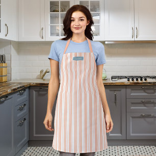 Personalised Custom Colours Rustic Country Stripes Apron