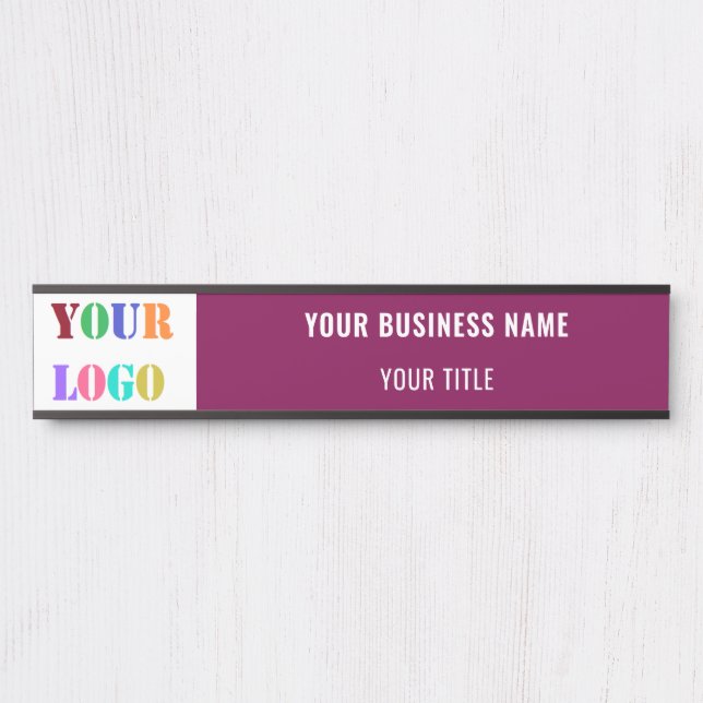 Personalised Custom Company Logo Name Business Door Sign (Front)