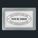 Personalised Custom Company Logo Text Belt Buckle<br><div class="desc">Custom Colours and Fonts - Design Your Own Personalised Belt Buckle with Your Company Logo Name Website or Custom Text Promotional Business or Modern Personal Belt Buckles / Gift - Add Your Logo - Image - Photo or QR Code / Name - Company / Website or E-mail or Phone -...</div>