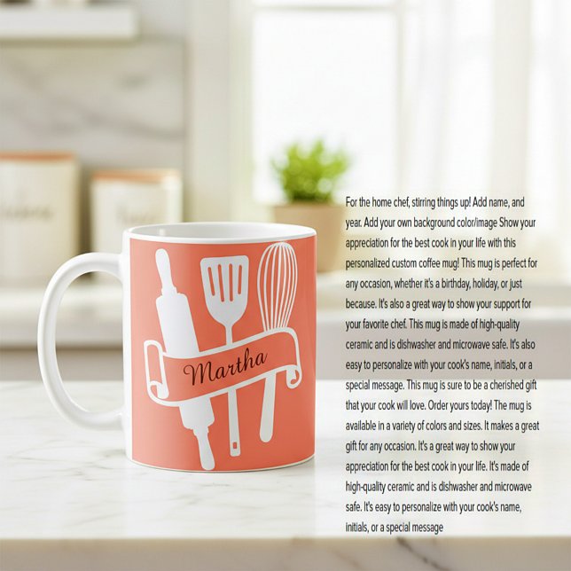 Personalised custom cook's coffee mug (Creator Uploaded)