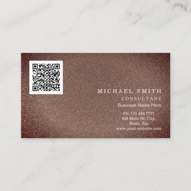 Personalised Custom Corporate QR Code Logo Busines Business Card (Front)