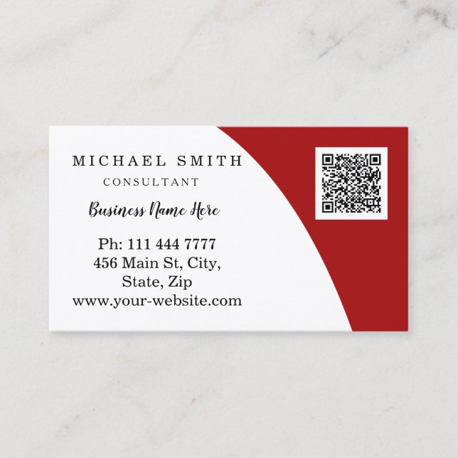 Personalised Custom Corporate QR Code Logo Business Card (Front)
