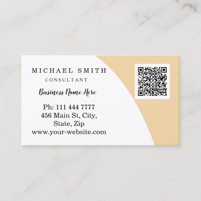 Personalised Custom Corporate QR Code Logo Business Card (Front)