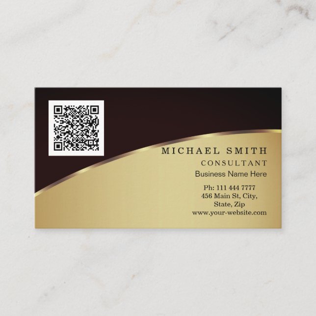 Personalised Custom Corporate QR Code Logo Business Card (Front)