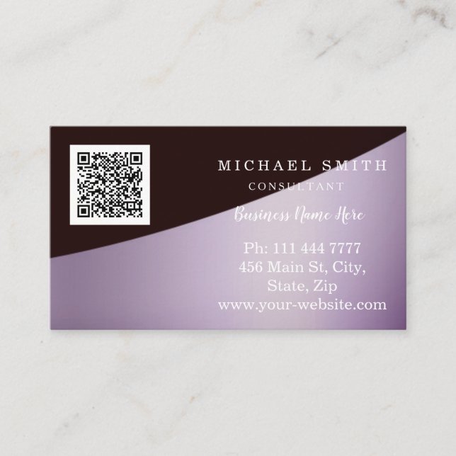 Personalised Custom Corporate QR Code Logo Business Card (Front)