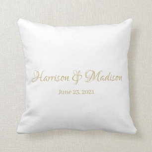 Personalised Custom Couple Name and Date Wedding Cushion