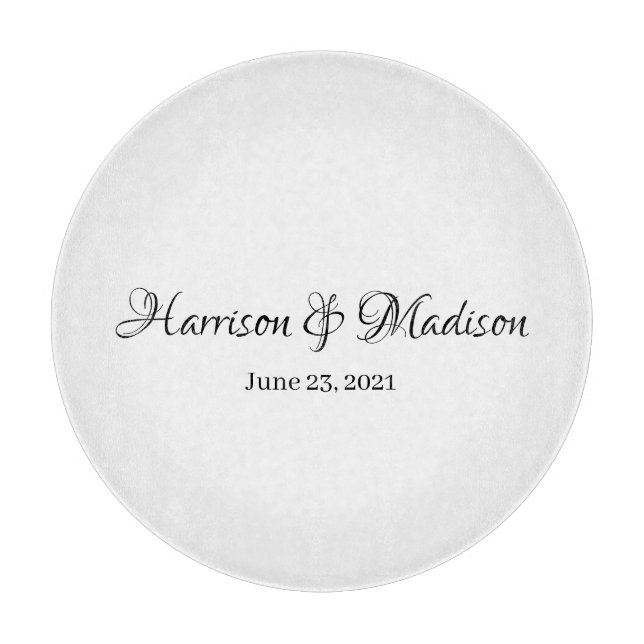 Personalised Custom Couple Name and Date Wedding Cutting Board (Front)