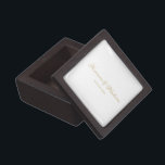 Personalised Custom Couple Name and Date Wedding Gift Box<br><div class="desc">Personalised Custom Couple Name and Date Wedding Gift Box.
Elegant,  classic,  minimalist design.</div>