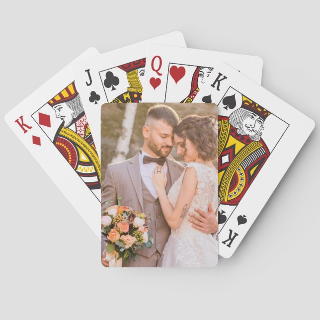 Personalised Custom Couple Photo Playing Cards (Back)