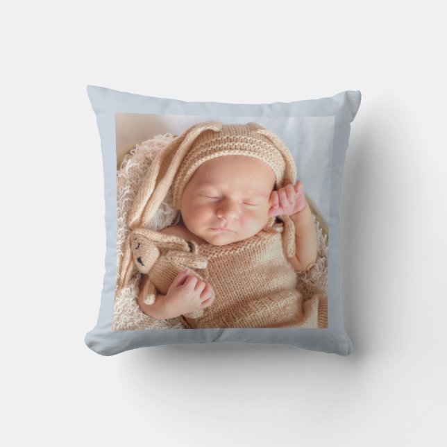 Personalised Custom Cute Baby Photo Cushion (Front)