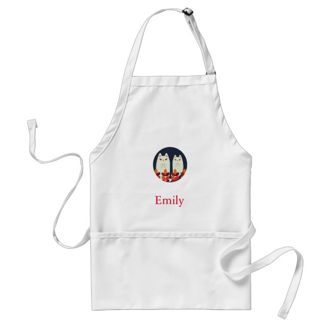 Personalised Custom Cute Cats Standard Apron (Front)