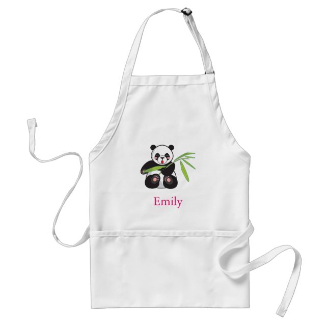 Personalised Custom Cute Panda Standard Apron (Front)