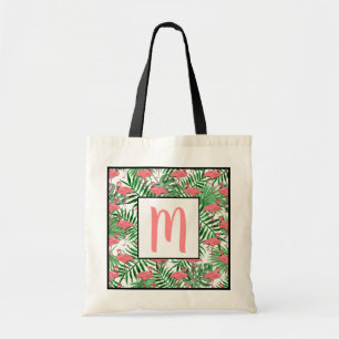 Personalised Custom Cute Tropical Pink Flamingo Tote Bag