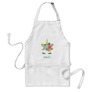 Personalised Custom Cute unicorn with Pony Standard Apron