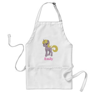 Personalised Custom Cute unicorn with Pony Standard Apron