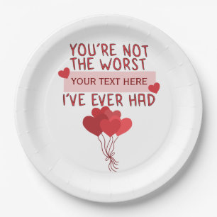 Personalised Custom Cute Valentines Day Paper Plate
