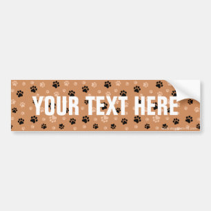 Personalised Custom Dog Paw Prints Bumper Stickers