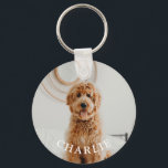 Personalised Custom Dog Pet Photo Keepsake Key Ring<br><div class="desc">This custom keychain features a photo of your favorited beloved pet and their name. So cute for keeping your fur baby with you at all times. Easily personalise by adding your pet's photo and name.</div>