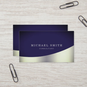 Personalised Custom Elegant Modern Plain Metal Business Card