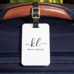 Personalised Custom Elegant Script Minimalist Luggage Tag<br><div class="desc">An elegant minimalist style luggage tag to help identify your belongings. Great for attaching to your luggage,  laptop bag,  golf bag,  carry-on,  and backpack. This product also makes a lovely gift for birthdays,  graduations,  bridal showers,  weddings,  and more.</div>