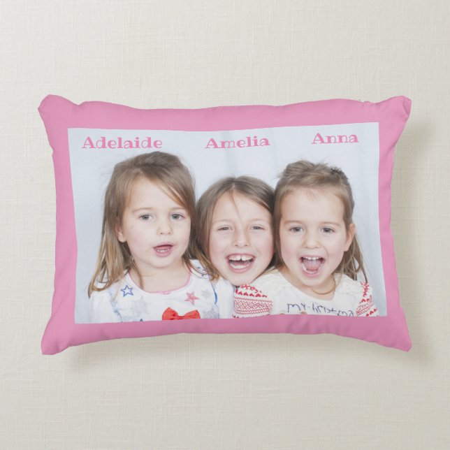 Personalised Custom Family Photo Decorative Cushion (Front)