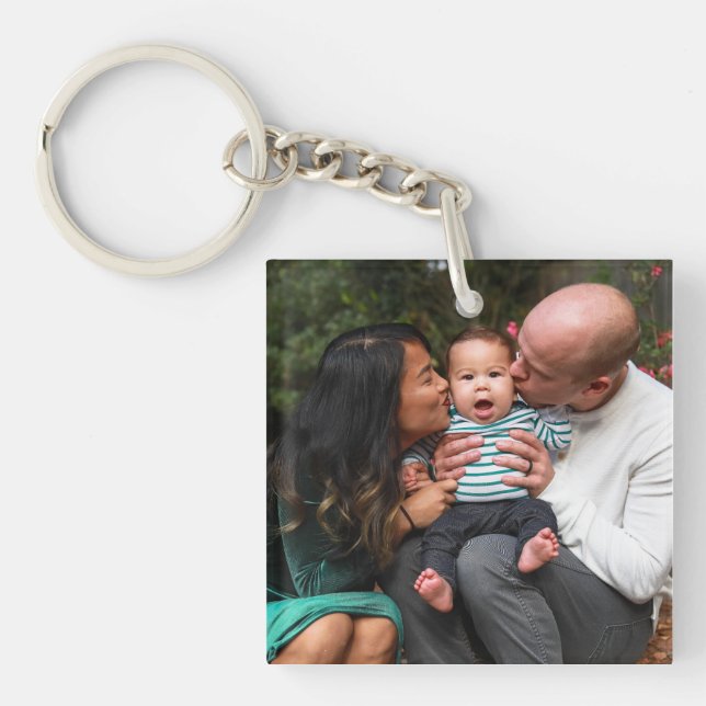 Personalised Custom Family Photo  Key Ring (Front)