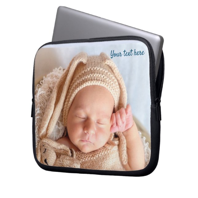 Personalised Custom Family Photo  Laptop Sleeve (Front Left)