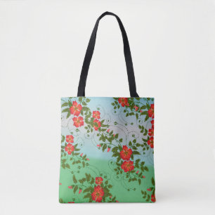 Personalised Custom Floral Pattern Tote Bag