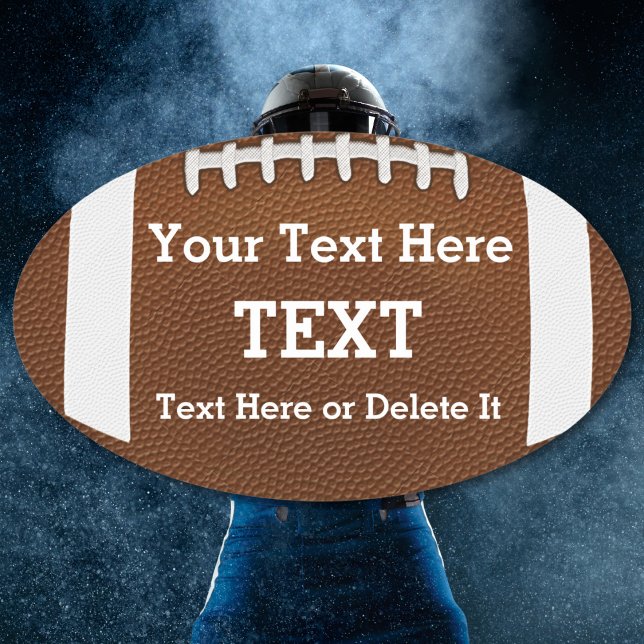Personalised Custom Football Stickers Your TEXT (Personalized football stickers. Football favor bags, football decorations, cheap football favors.)