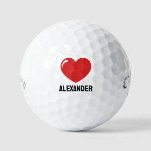 Personalised Custom Golfer Callaway Heart Golf Balls