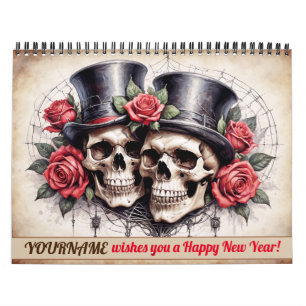 Personalised Custom Gothic Horror 2025 Calendar