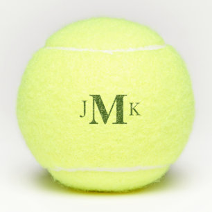 Personalised Custom Green Monogram Tennis Balls