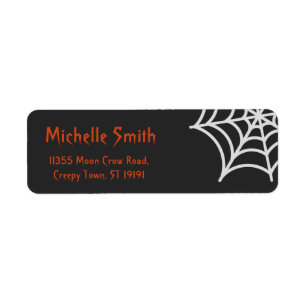 Personalised Custom Halloween Crow with Moon Label Return Address Label
