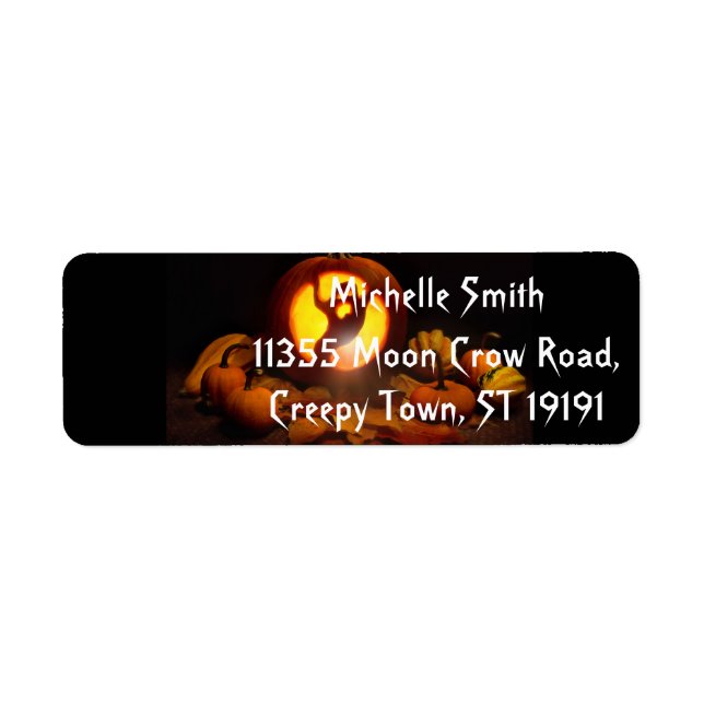 Personalised Custom Halloween Return Address Label (Front)