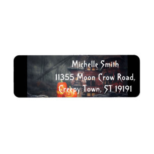 Personalised Custom Halloween Return Address Label