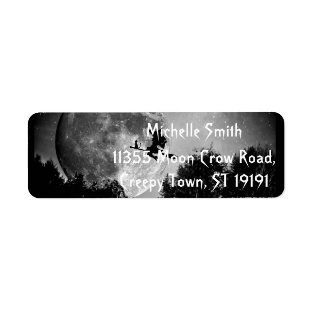 Personalised Custom Halloween Return Address Label (Front)