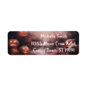 Personalised Custom Halloween Return Address Label