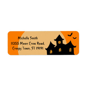 Personalised Custom Halloween Return Address Label