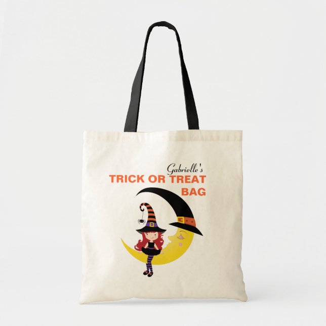 Personalised Custom Halloween Trick or Treat Bag (Front)