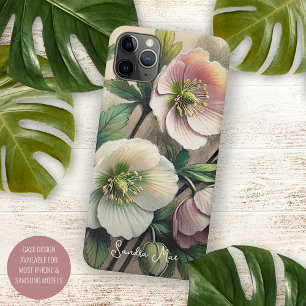 Personalised Custom Helleborus Botanical Drawing iPhone 16 Pro Max Case