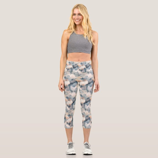 Personalised Custom High Waisted Yoga Capris (Front)